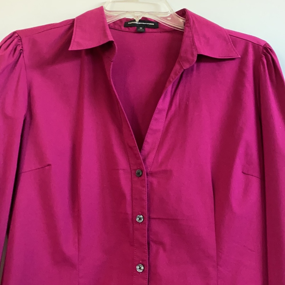 Express Design Studio Medium Purple Button Down M… - image 2